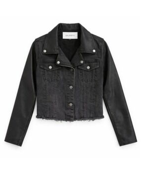 Six/Fifty Leather Denim Jacket NWOT